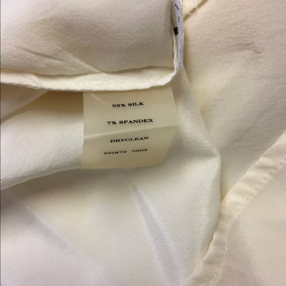Ann Taylor ivory silk long sleeve top - Picture 6 of 8