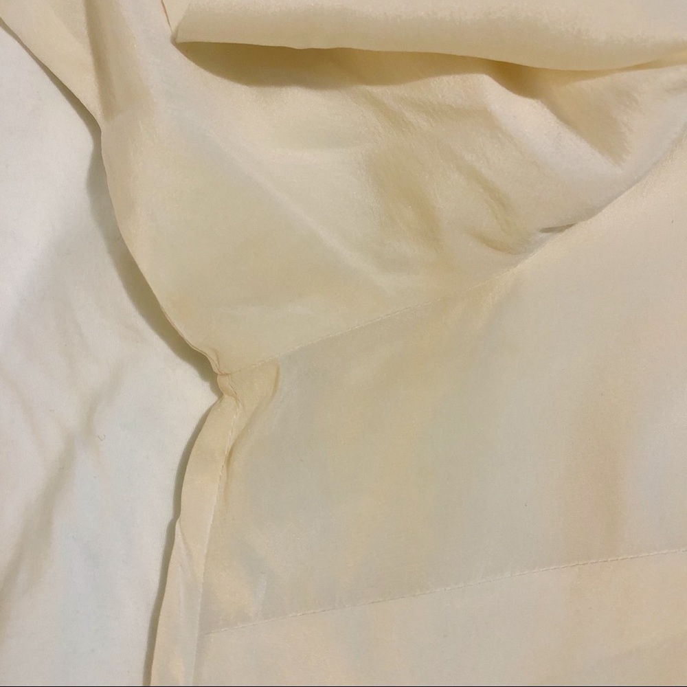 Ann Taylor ivory silk long sleeve top - Picture 7 of 8