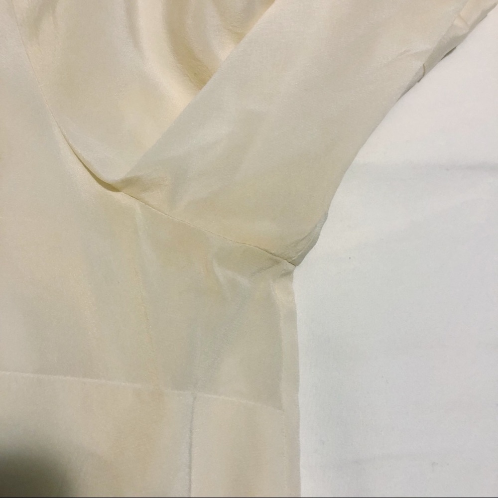 Ann Taylor ivory silk long sleeve top - Picture 8 of 8