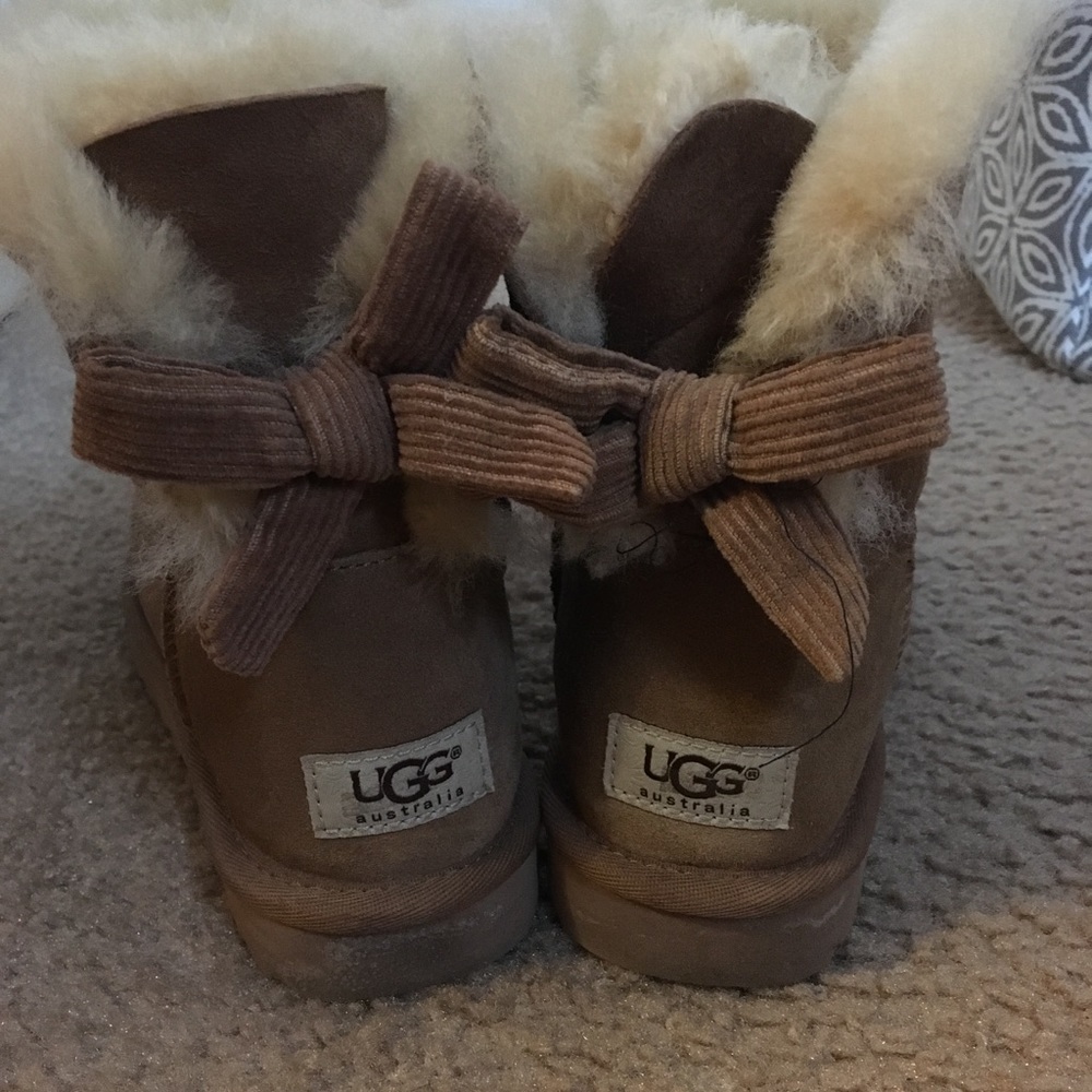 Ugg corduroy bow boots