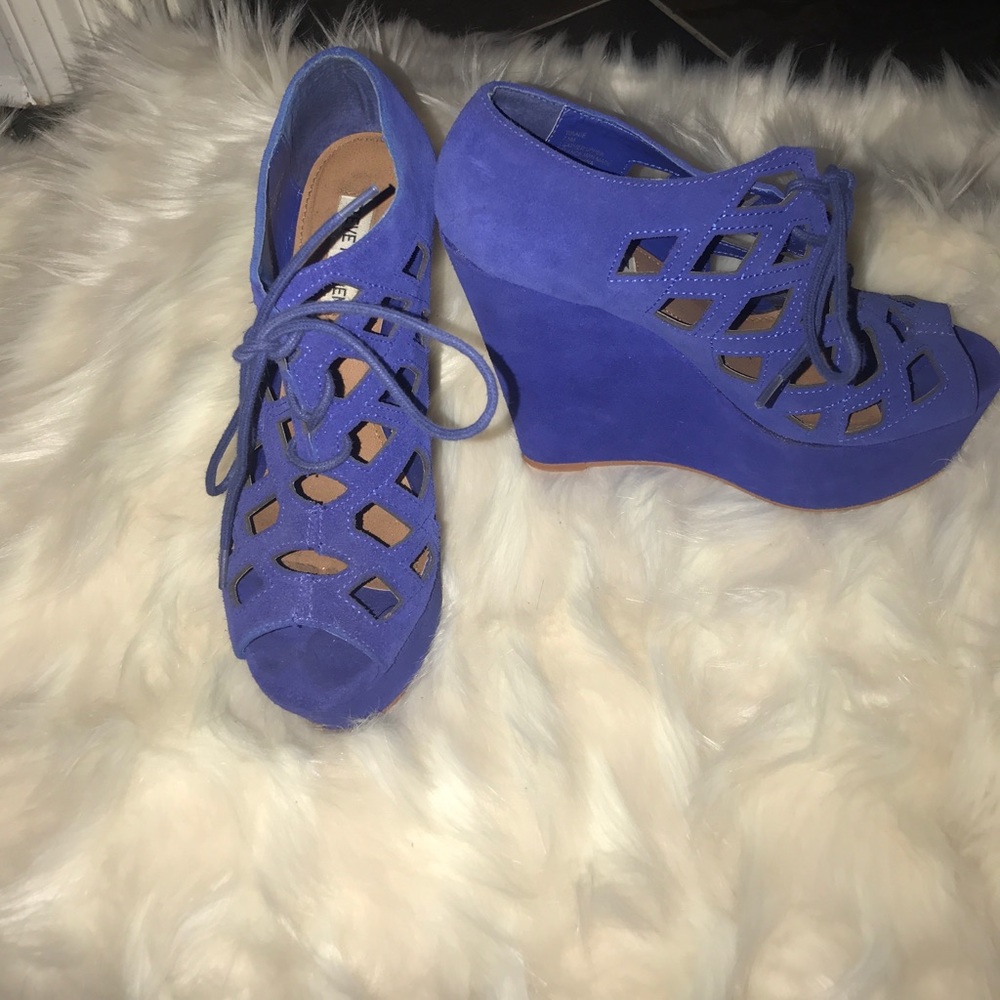 Steve Madden blue wedges