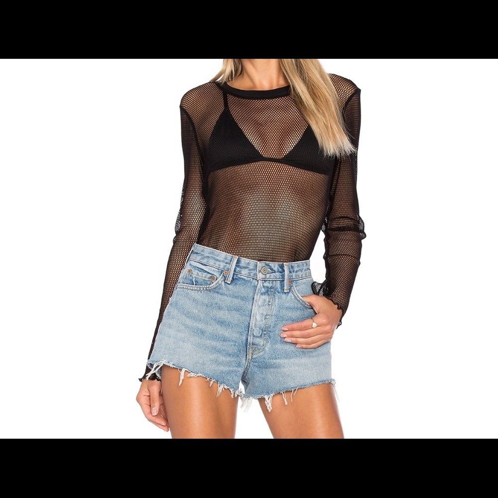 Long Sleeve Mesh Top