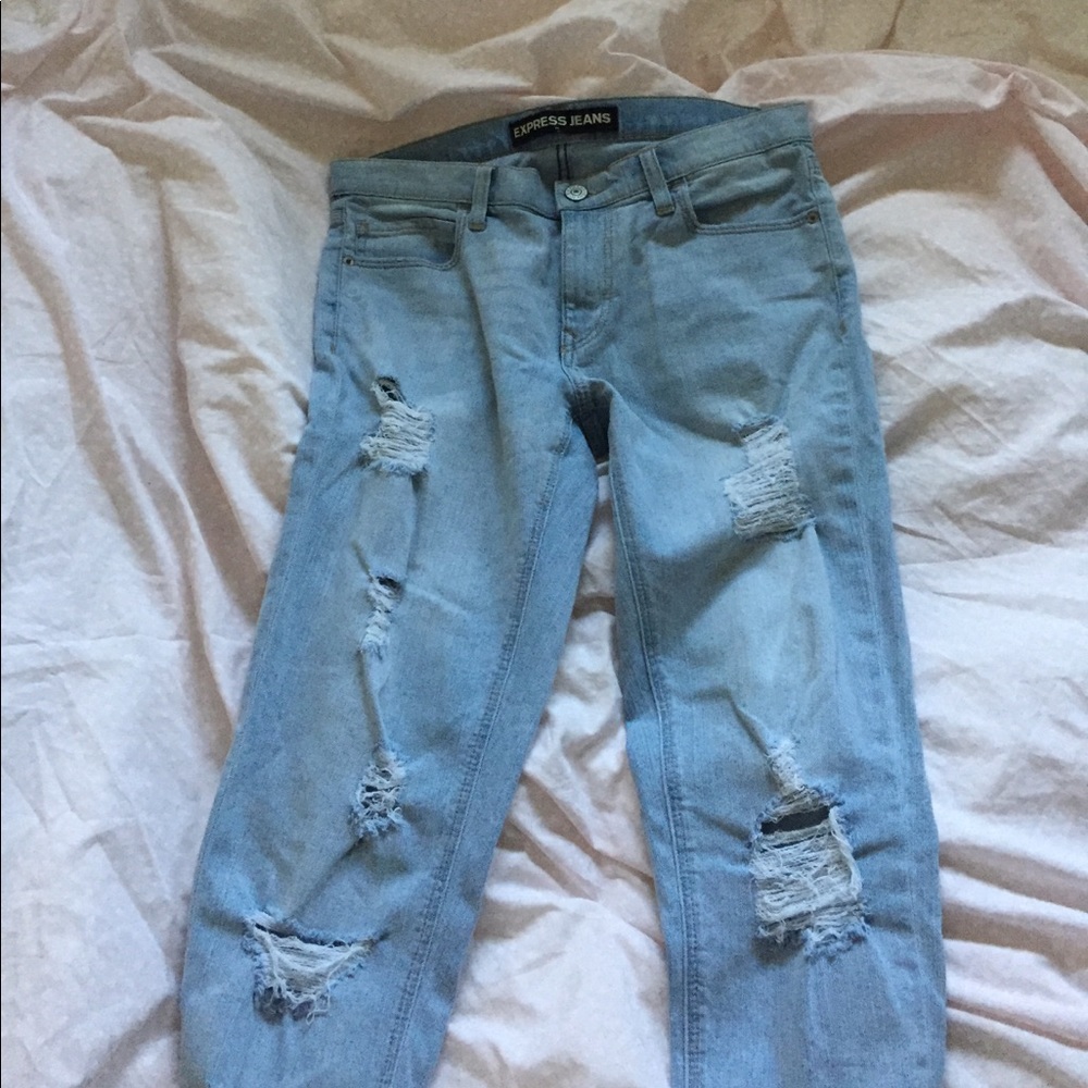 Express Midrise Girlfriend Jeans