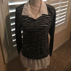 DKNY zebra sweater