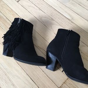 Cathy Jean fringed booties