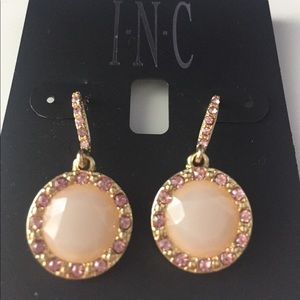NWT Inc round stone drop earrings