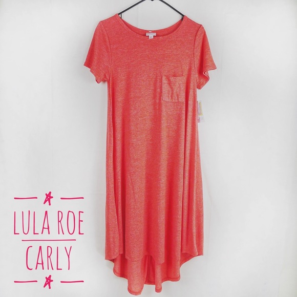 LuLaRoe Sz. XS Carly Dress sold orange color. - Picture 2 of 8