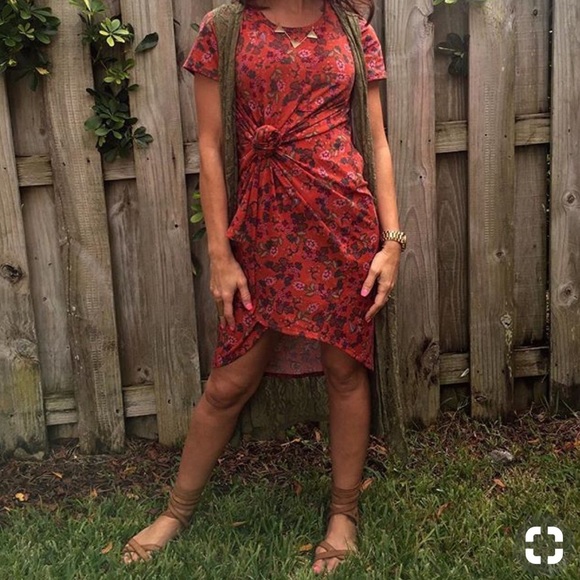 LuLaRoe Sz. XS Carly Dress sold orange color. - Picture 7 of 8