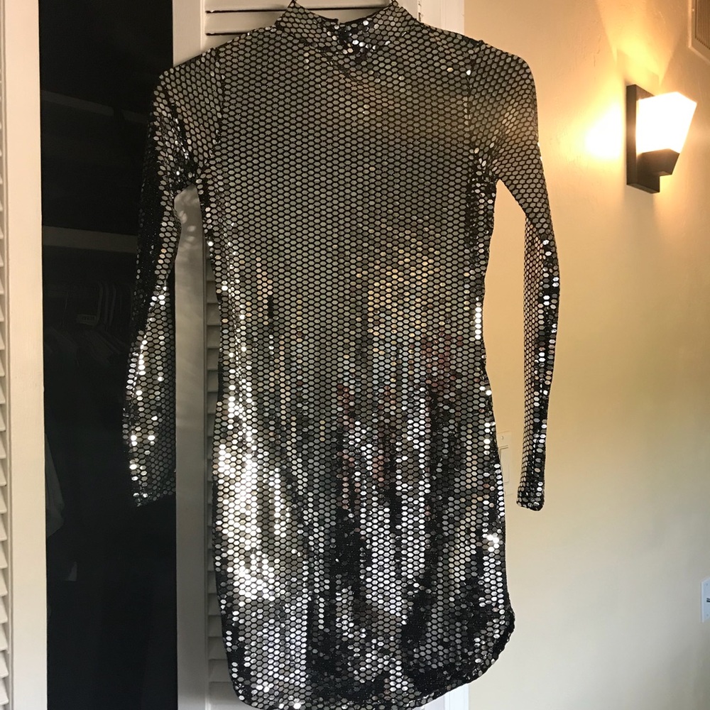 Mirrored sequin dress