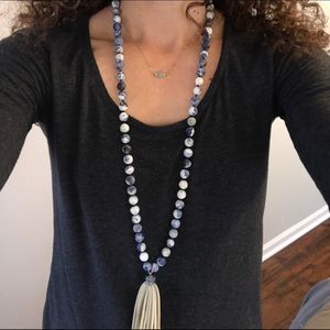 Lucky Brand Bead + Tassle Necklace