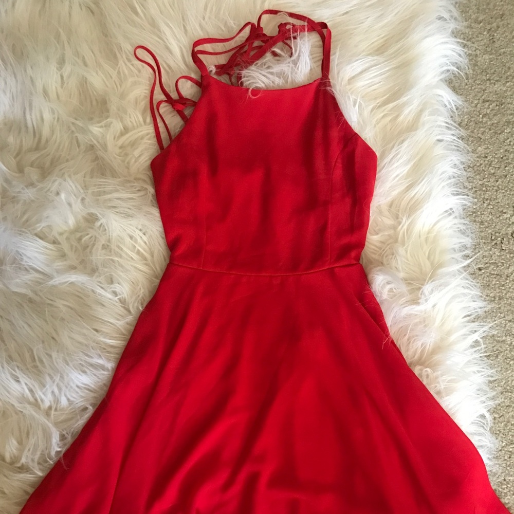 Red flowy/skater dress!!
