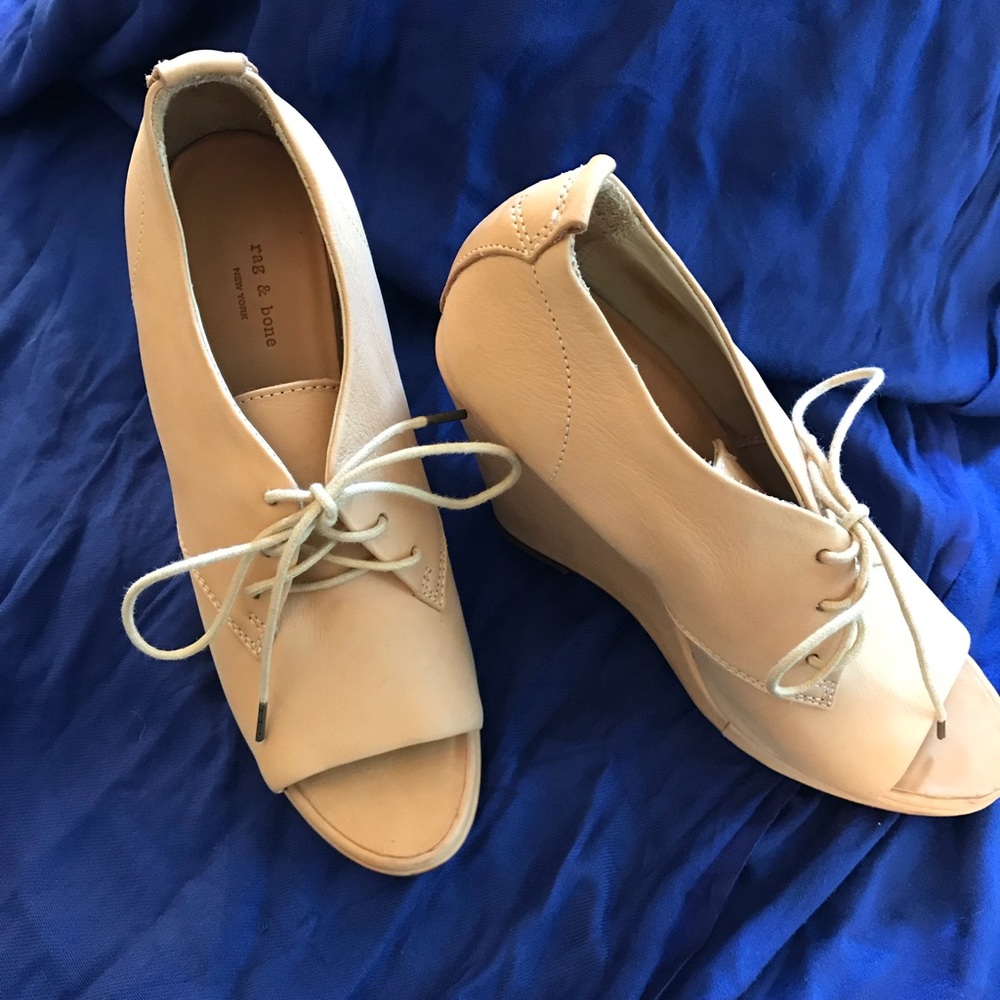 Rag & Bone Sahara Wedge Oxfords 38 - Picture 1 of 3