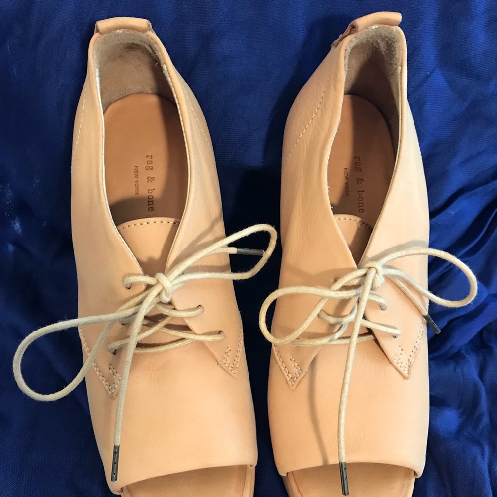 Rag & Bone Sahara Wedge Oxfords 38 - Picture 2 of 3