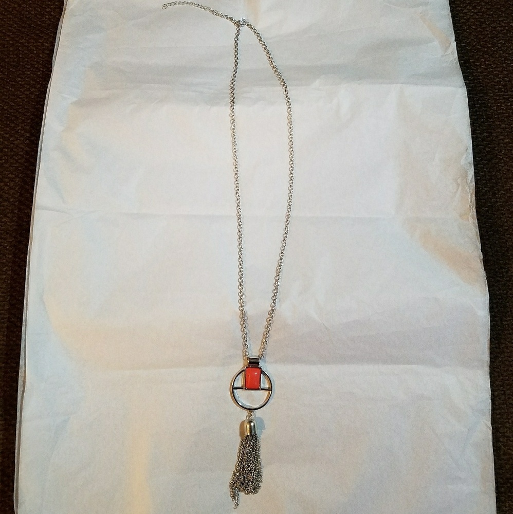 Silver tassel necklace