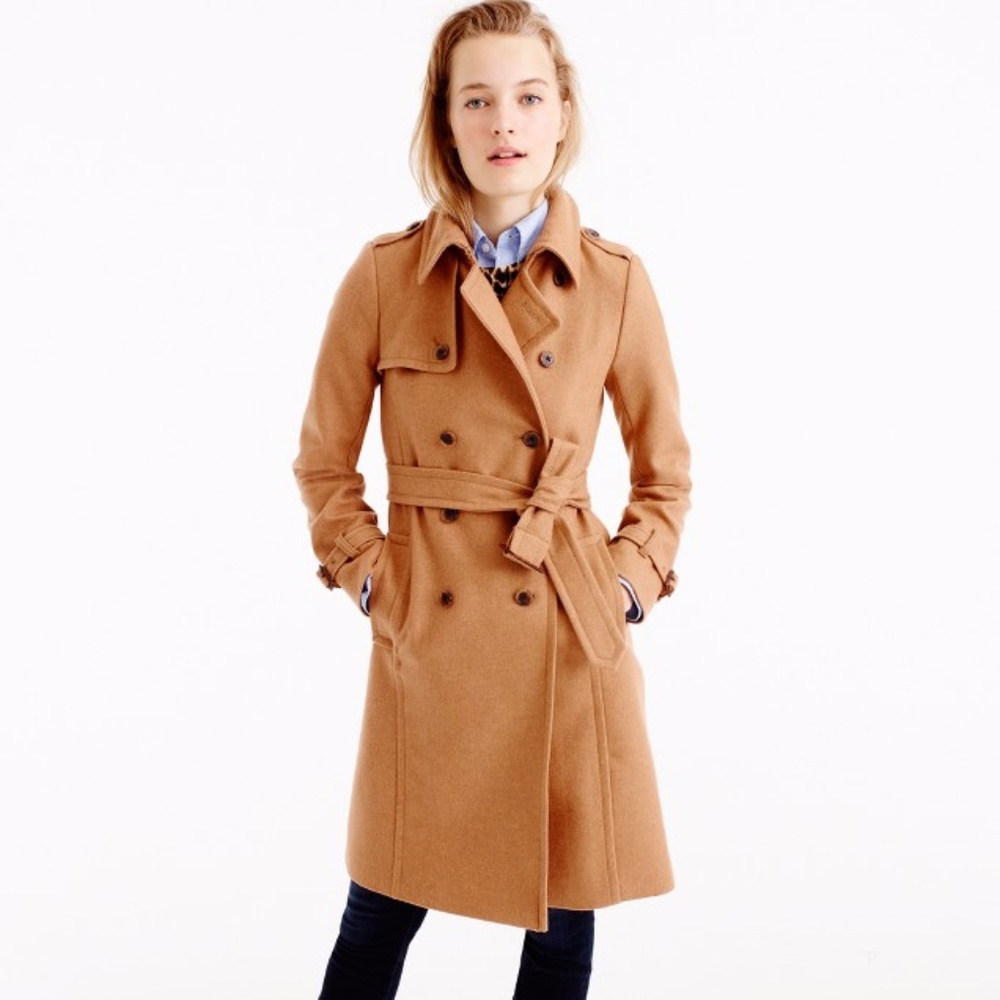 J. Crew Icon Trench Coat in Italian wool cashmere
