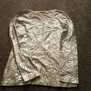 Metallic long sleeve zebra print