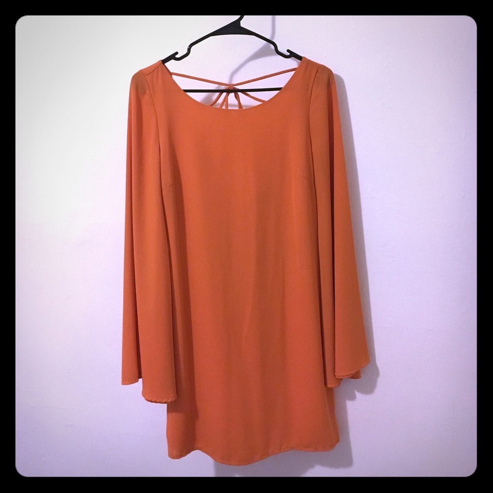 Orange Shift Dress