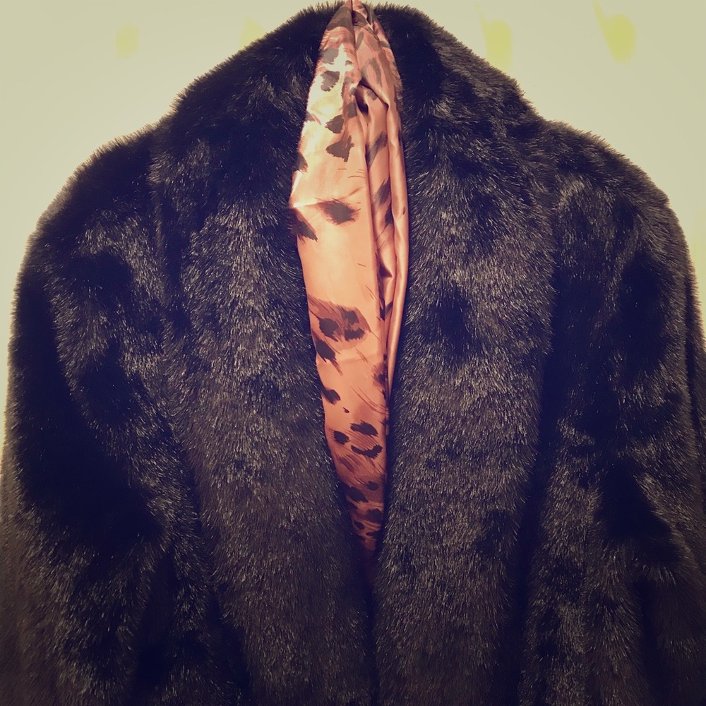 Dennis Basso full length faux fur & matching scarf