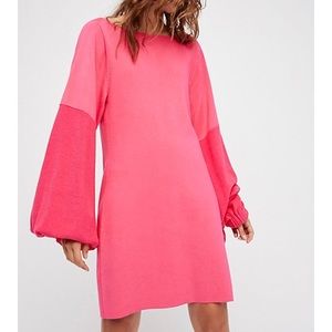 Free people pink star mini dress