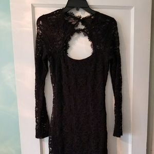 Keyhole black dress