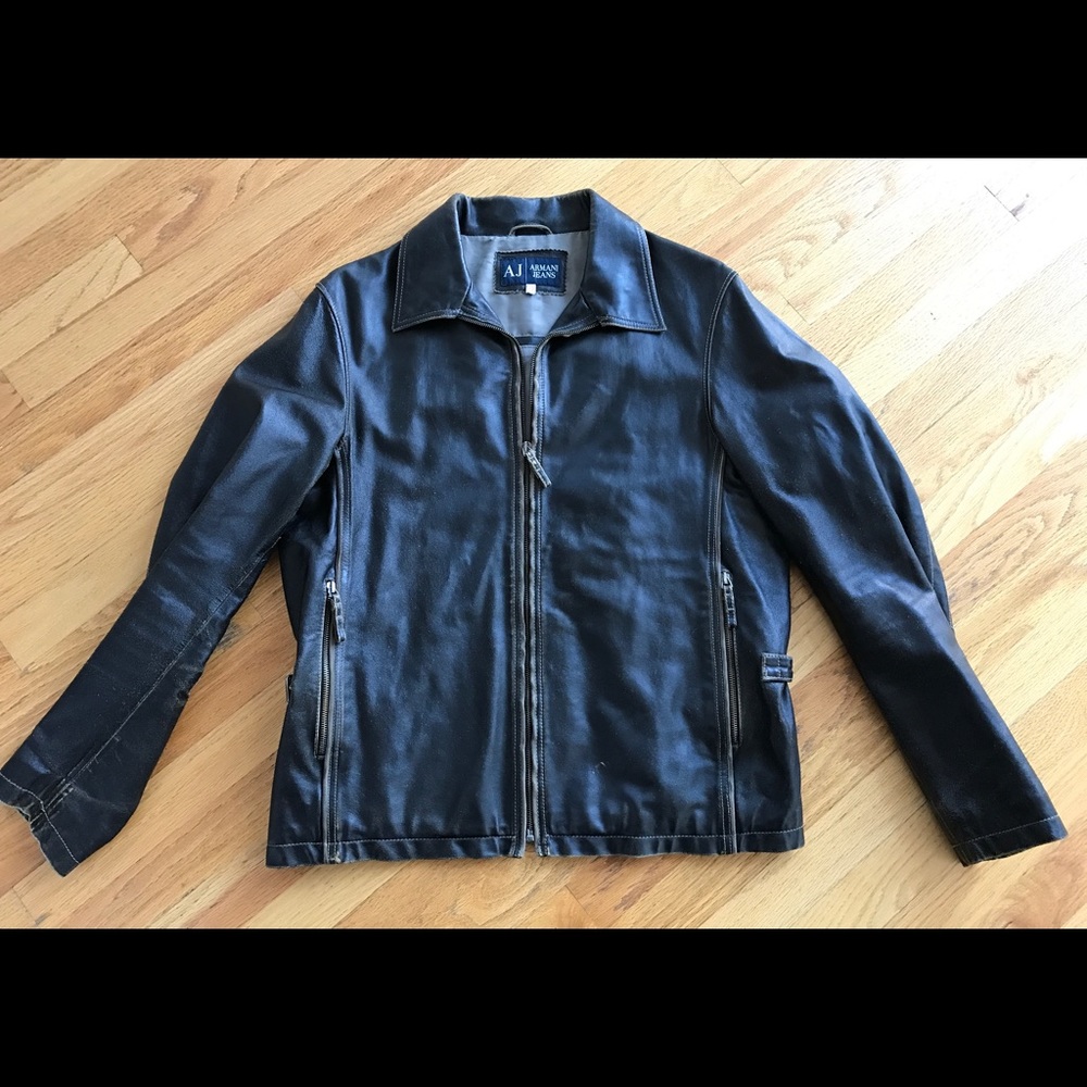 Armani men's leather jacket