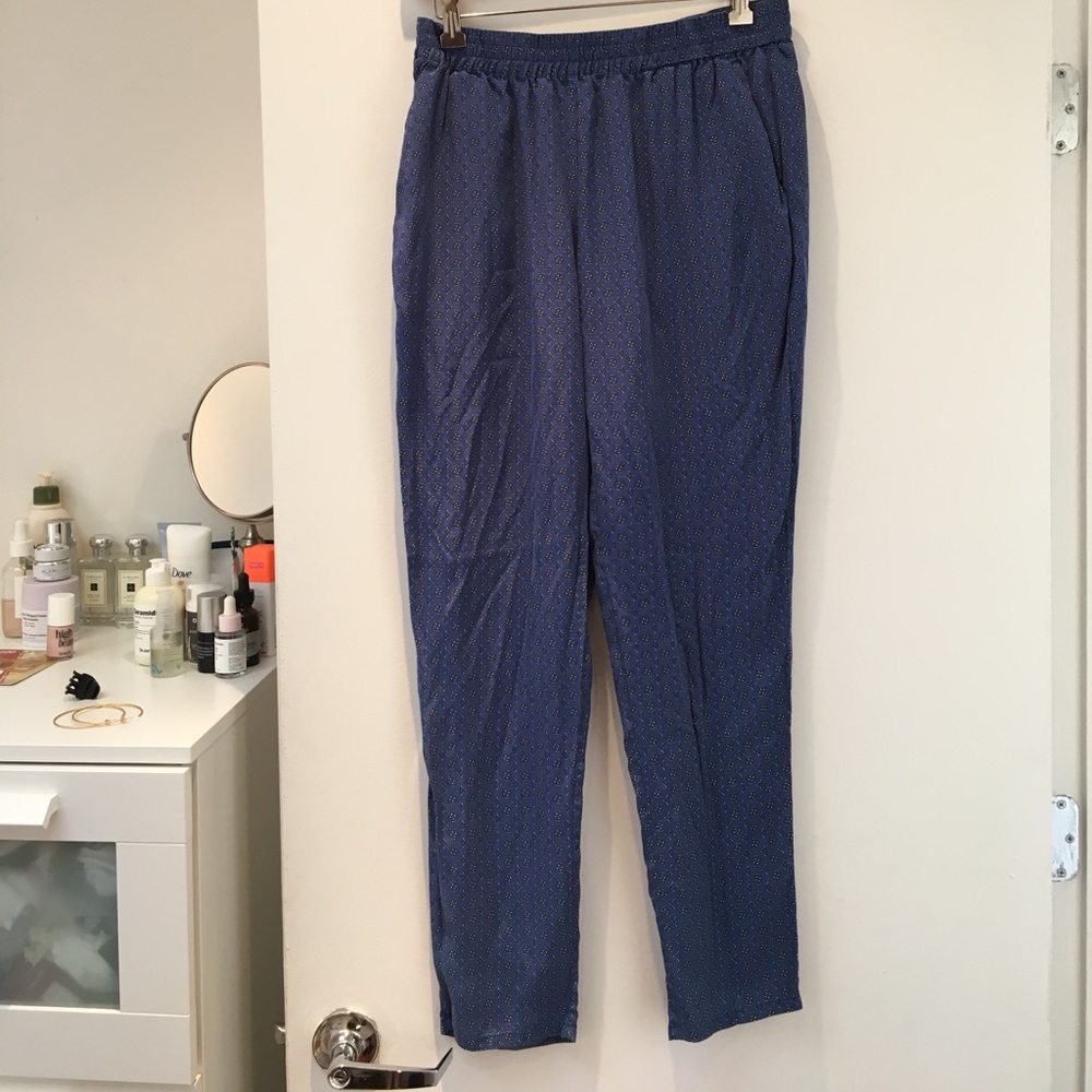Joie | Printed Silk Joggers | Size S