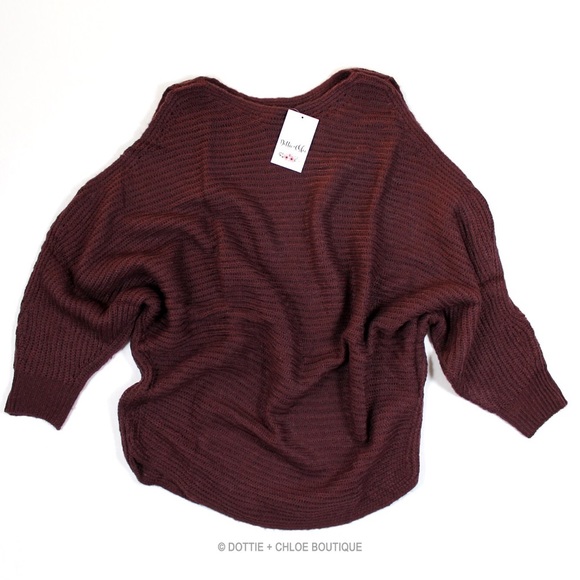 Chunky Knit Oversized Cold Shoulder Sweater - Picture 4 of 6