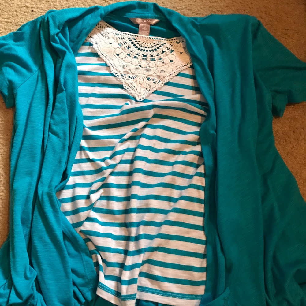 Shirt with attached sweater