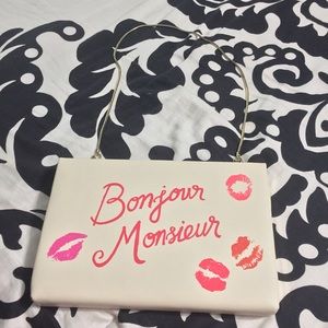 NEW Kate Spade Bonjour Monsieur Clutch