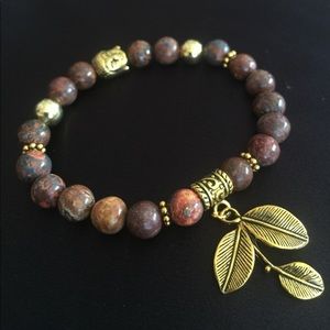 Elegant Leopard Jasper Bracelet