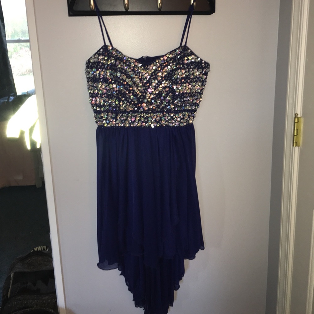 Sparkly royal blue homecoming dress