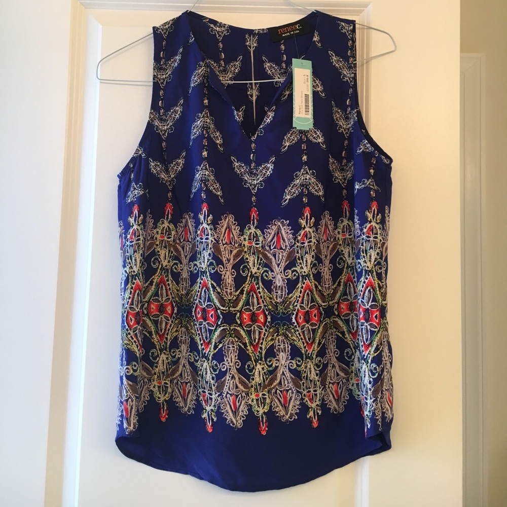 Split neck blouse