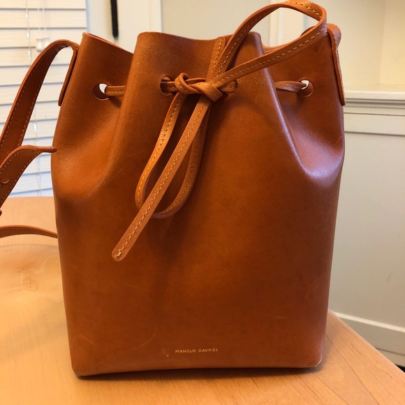 Mansur Gavriel Handbags - Mansur Gavriel Mini Bucket Cammello/Rosa