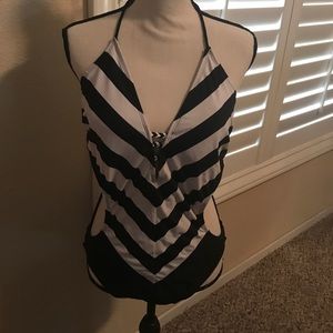 One piece cut-out bathing suit