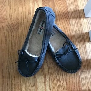 Minnetonka moccasins never worn