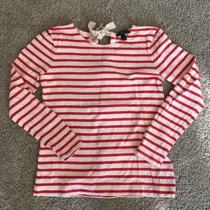 J. Crew striped top with bows