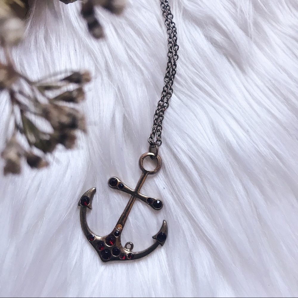 J.Crew Anchor Pendant Necklace