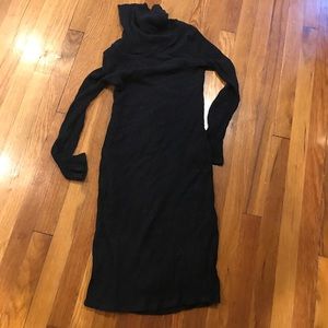 Lush body con ribbed turtleneck dress