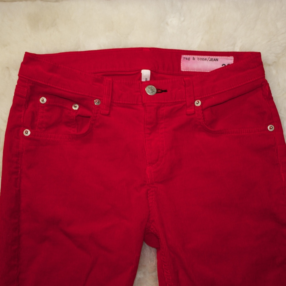 Red Rag & Bone Skinny Cords