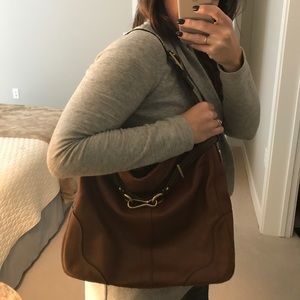 Coach Brown Leather Large Shoulder Bag