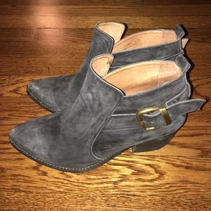Jeffrey Campbell Vintage Leather Buckle Booties