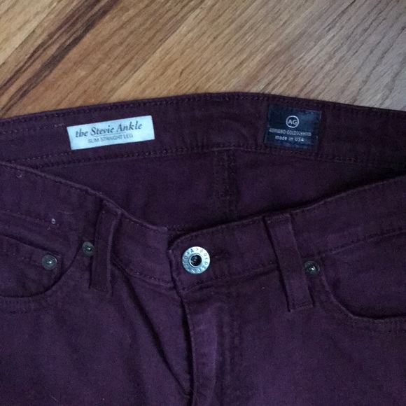 AG maroon the Stevie Ankle slim straight jean - Picture 4 of 6