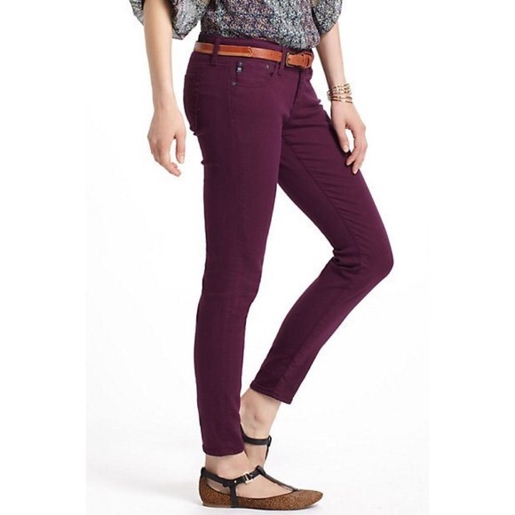 AG maroon the Stevie Ankle slim straight jean - Picture 2 of 6