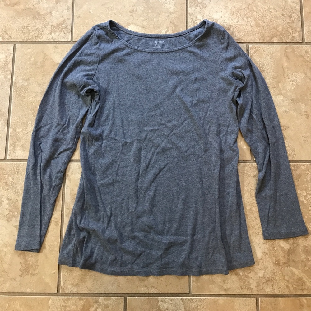 Motherhood Maternity long sleeve gray shirt - M