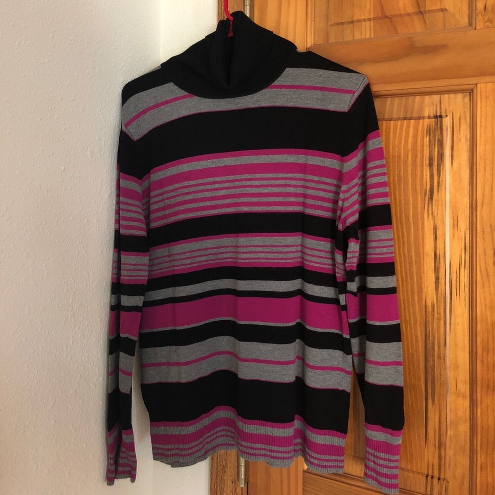 Turtleneck sweater.