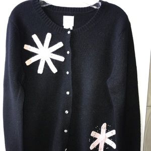 Garnet Hill Snowflake cardigan