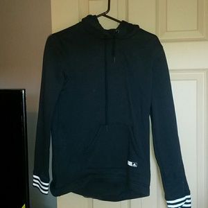 Matching black Adidas hoodie and capris