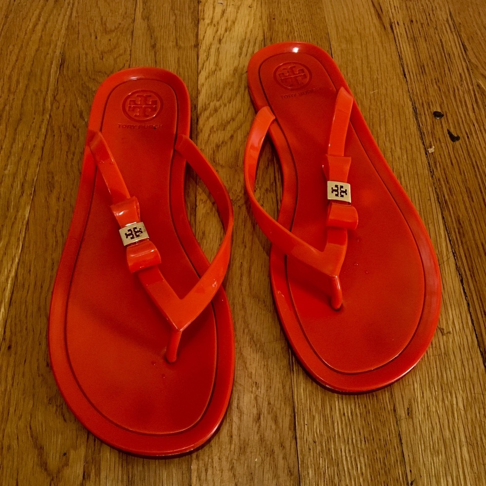 Tory Burch Jelly Sandals Poppy Orange