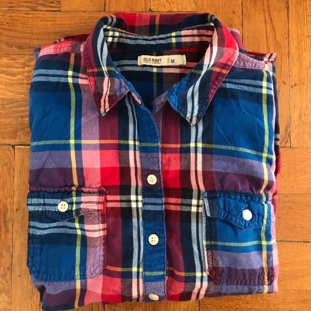 Plad Shirt red and blue