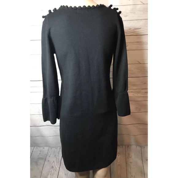 XS BCBG Pom Pom Knit Sweater Dress Belle Sleeve - Picture 3 of 8